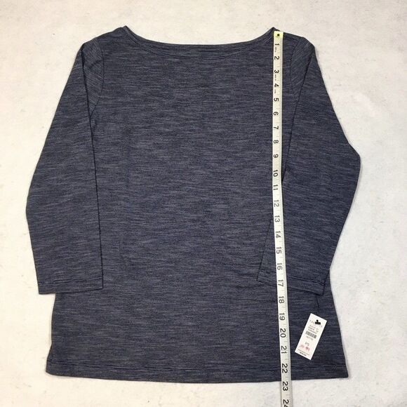 NWT Talbots Womens Petite S 3/4 Sleeve Blue Striped Boatneck Top Classic Casual - Picture 6 of 9